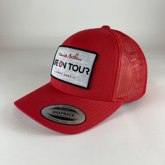 Travis Mathew Golf Mens Red Life on Tour Snapback Trucker Hat New - Picture 1 of 6